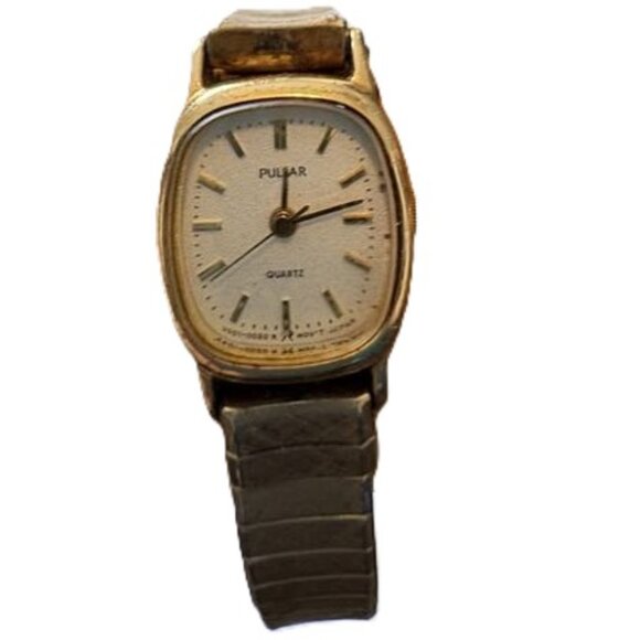 Pulsar Gold Stretch Band Analog Wrist Watch - New Battery main image 4
